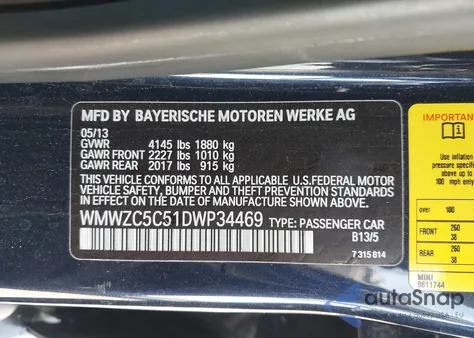 2013 Mini Countryman Cooper S from USA, damaged, VIN WMWZC5C51DWP34469